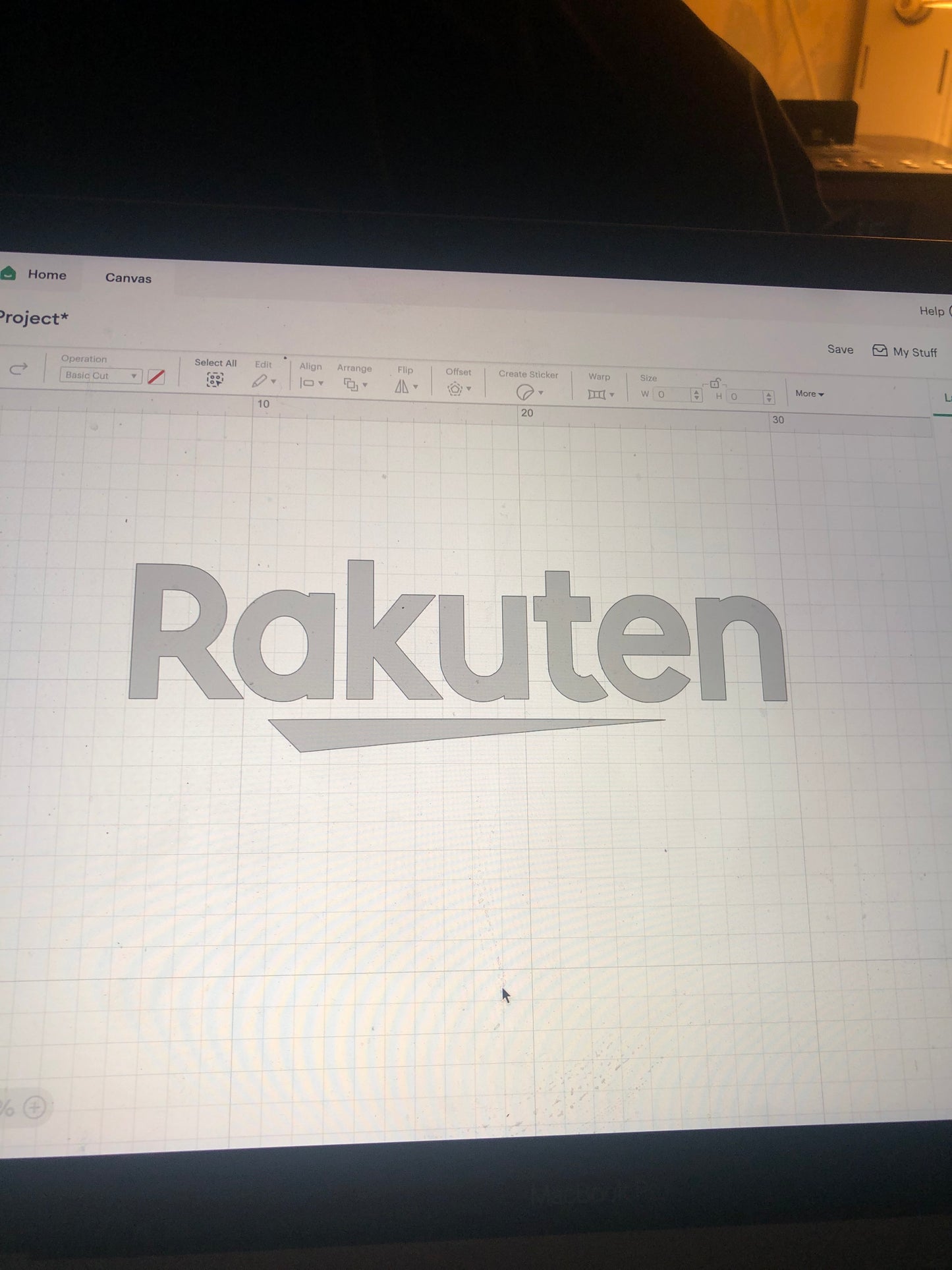 Rakuten Football Shirt Heat Transfer Vinyl Logo