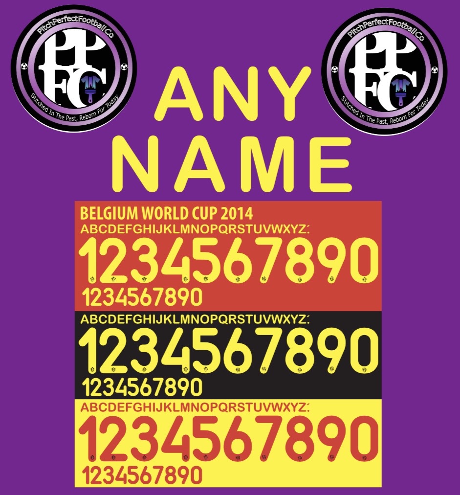 Belgium 2014 National Team Nameset choose any name number colour