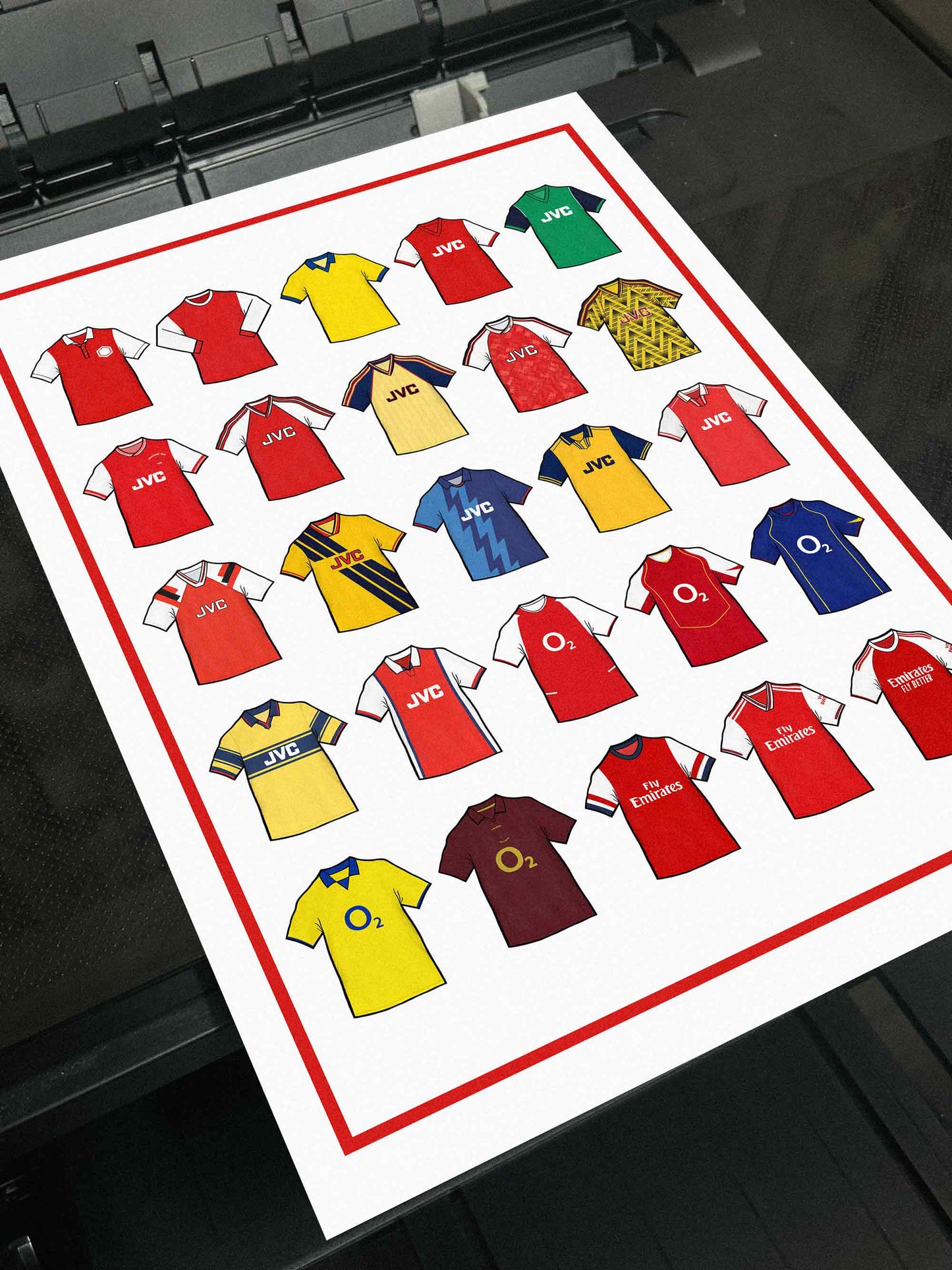 Gunners Retro Shirts Football Print