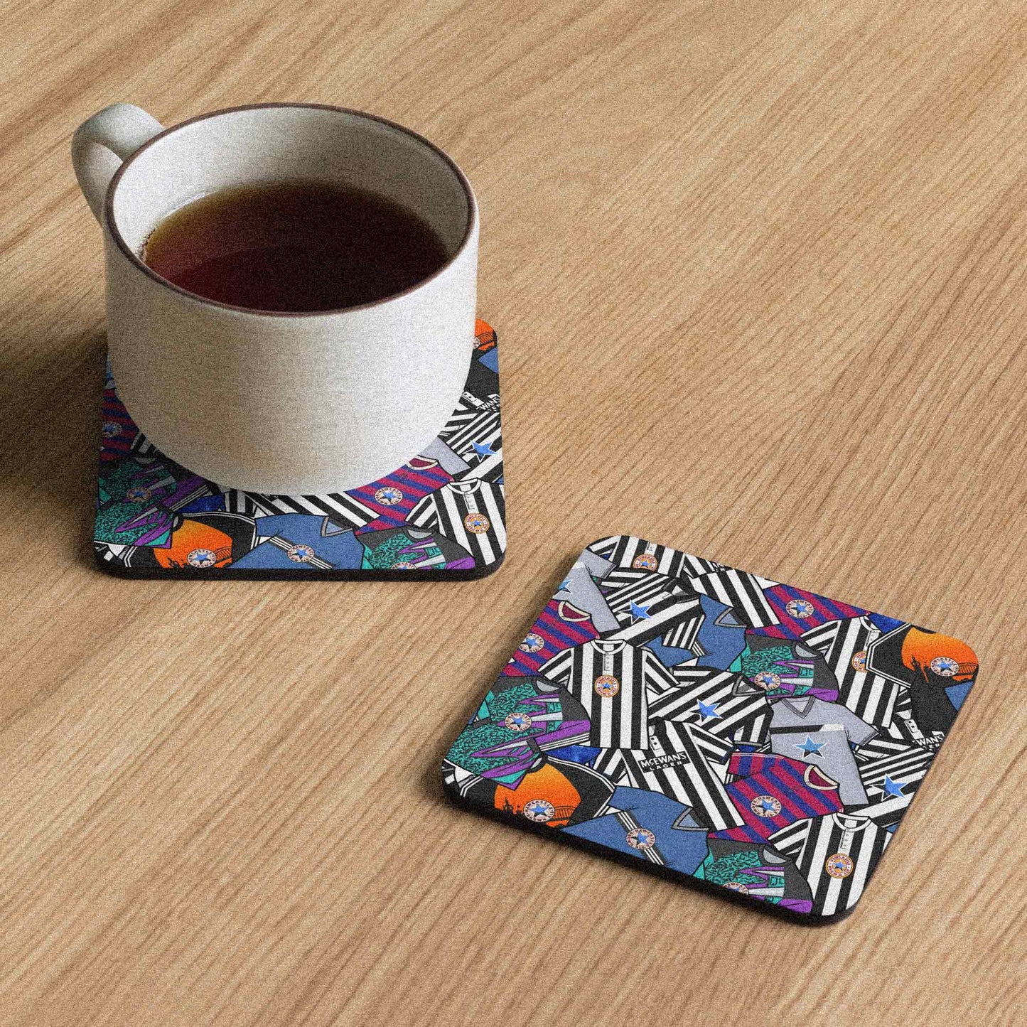 Newcastle Collage Of Retro Shirts Football Coaster