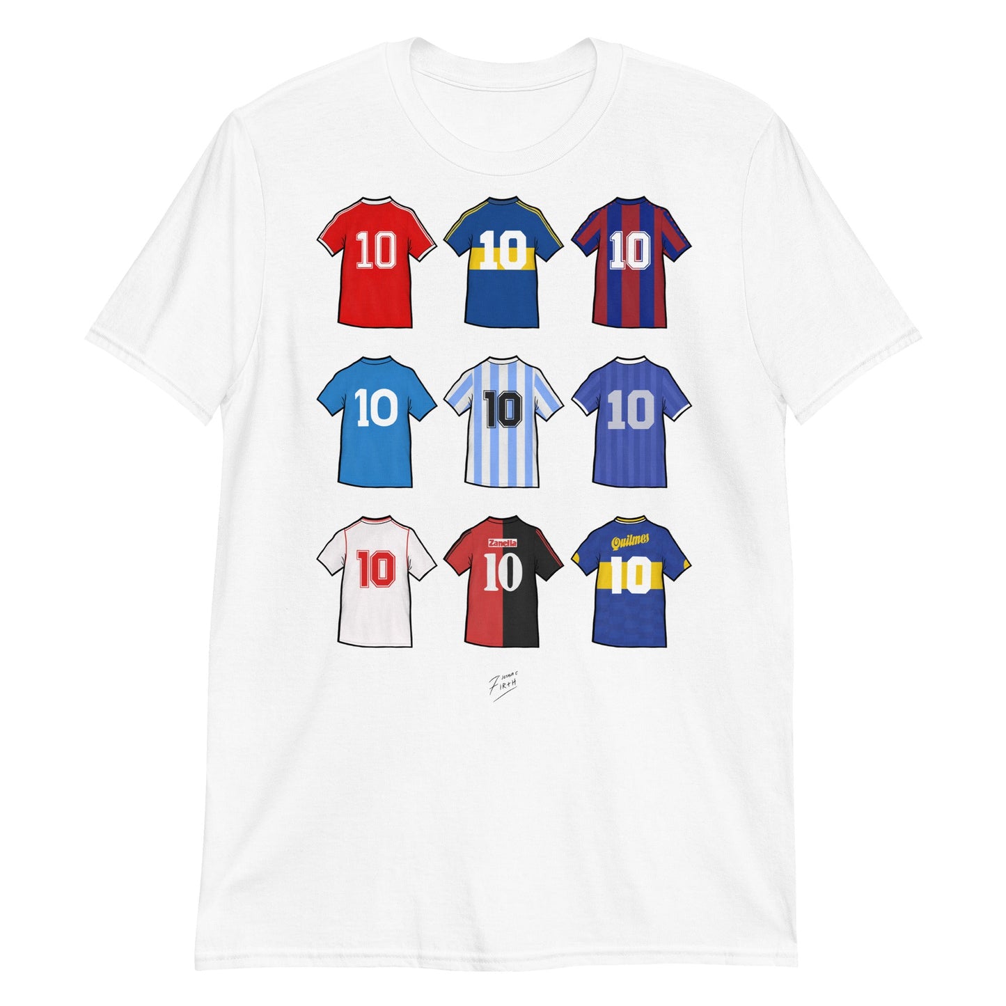 Diego Maradona Shirts Illustrated Football T-Shirt