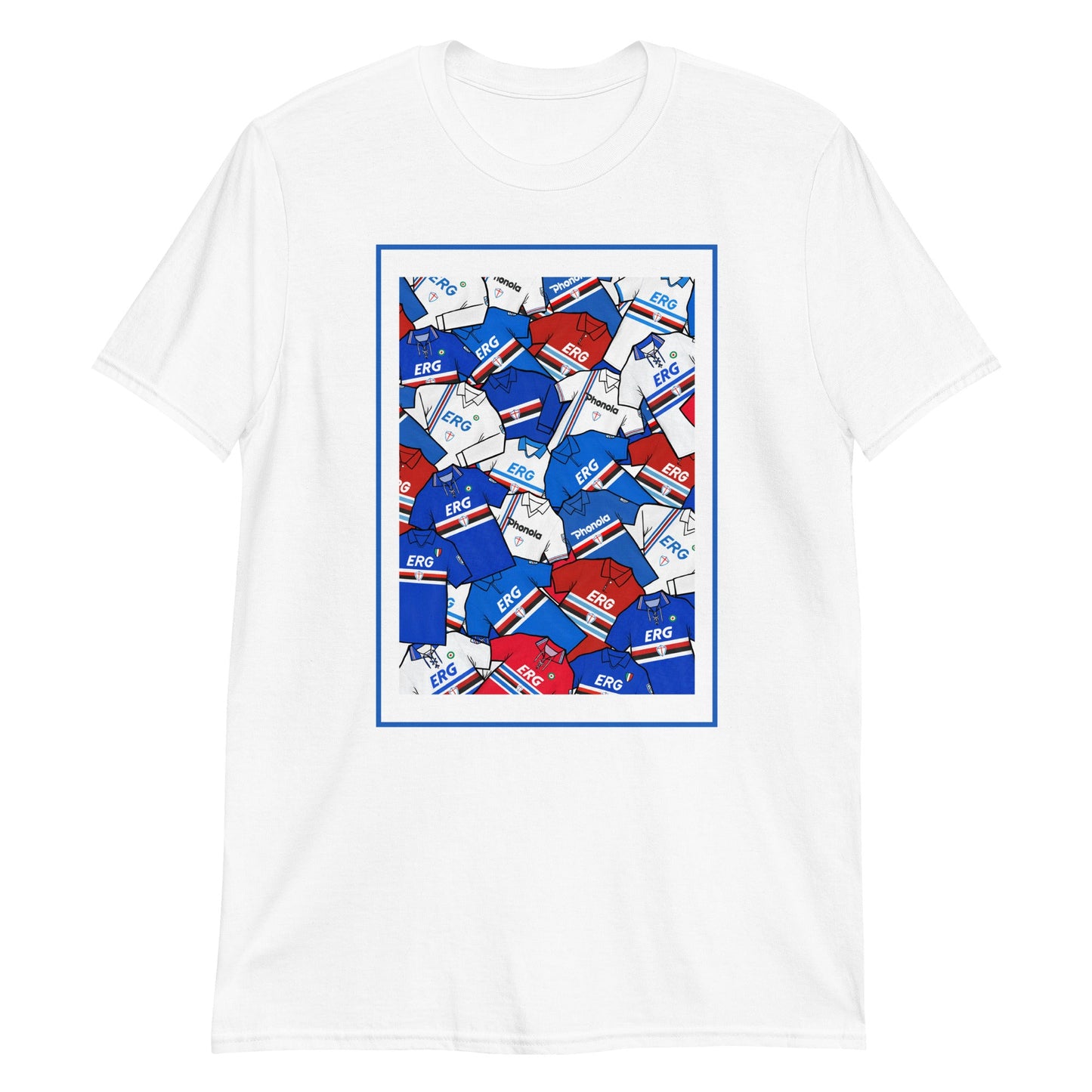 Sampdoria Retro Football Themed Unisex T-shirt