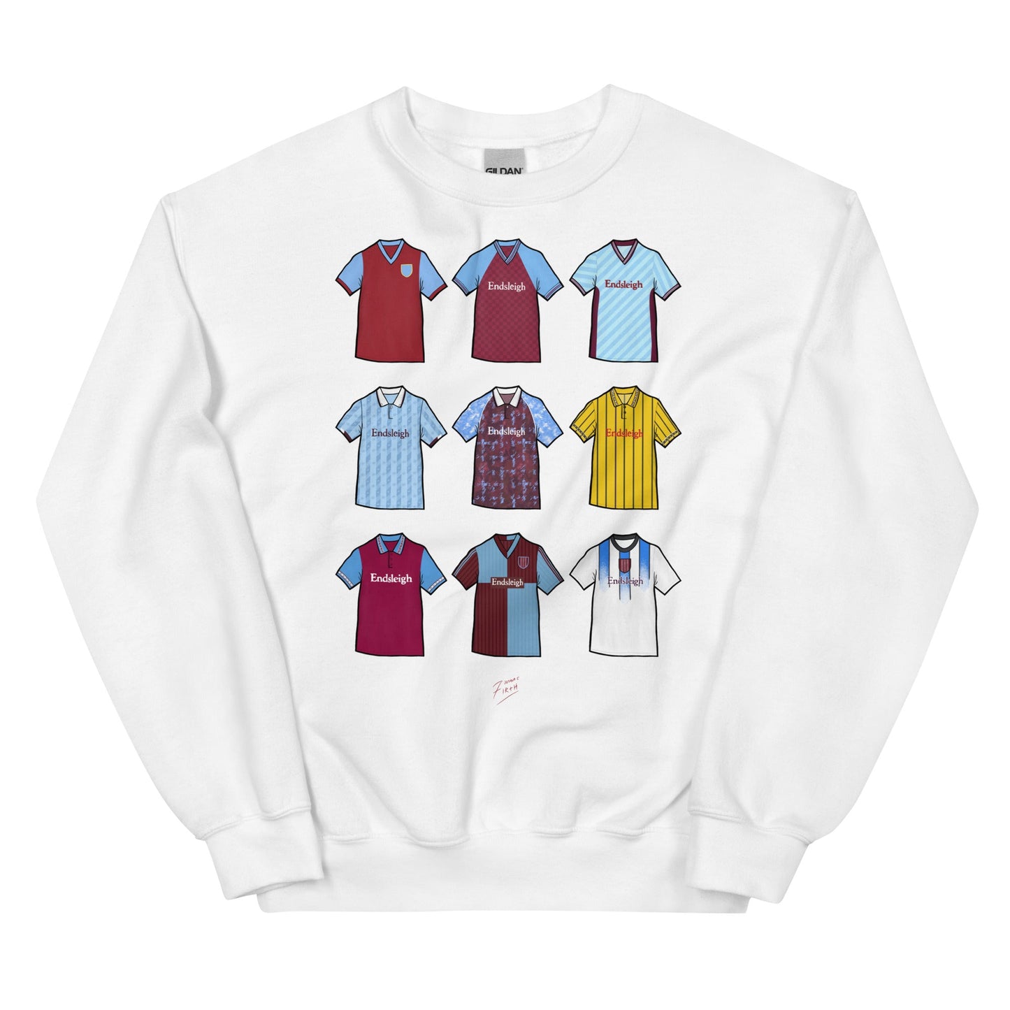 Burnley Retro Shirts Unisex Themed Sweatshirt (9 Classic Shirt Artwork)