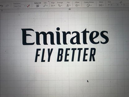 Emirates Fly Better, Heat Transfer Logo Football Shirt