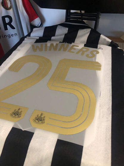 Newcastle United Carabao Cup Final ‘winners 25’ nameset heat transfer
