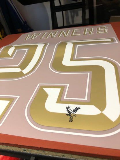 Crystal Palace 2024/25 FA Cup Winners 25 Gold Nameset