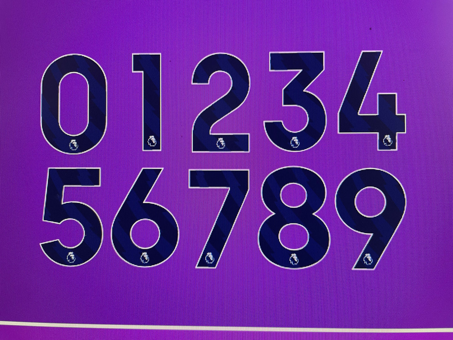 Premier league 2023-2026 Nameset, choose any name, number and colour