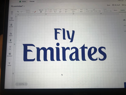 Fly Emirates Football Shirt Sponsor Vinyl Heat Transfer