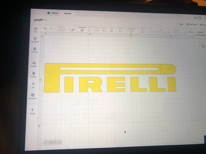 Pirelli Football Shirt Heat Transfer Logo