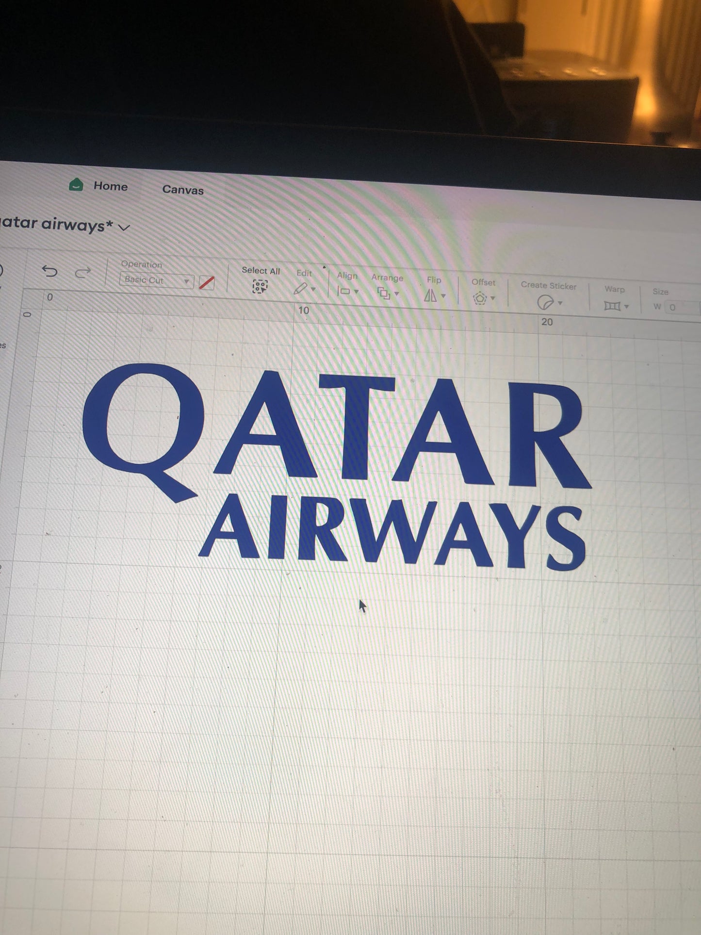 Qatar Airways Football Shirt Heat Transfer Vinyl Logo