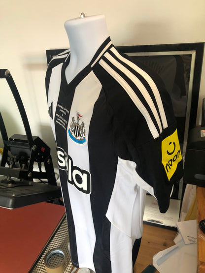 Newcastle United 2024/25 Home Shirt Winners 25 Cup Final Edition