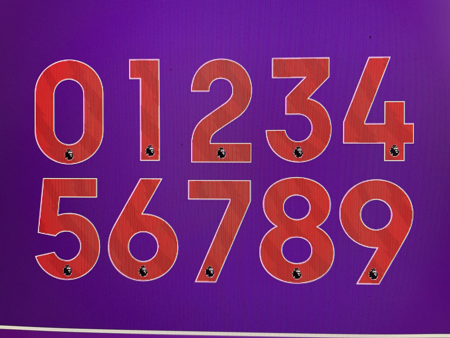 Premier league 2023-2026 Nameset, choose any name, number and colour