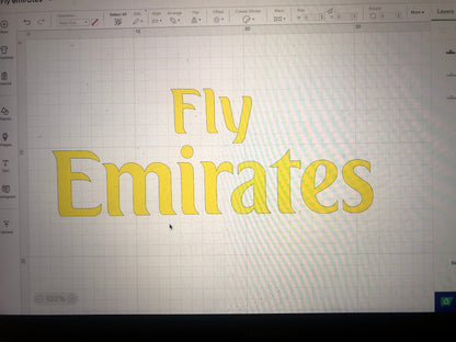 Fly Emirates Football Shirt Sponsor Vinyl Heat Transfer