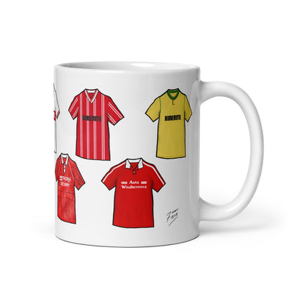 Bristol City Retro Shirts Ceramic Football Mug