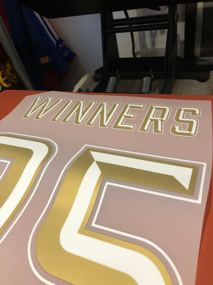 Crystal Palace 2024/25 FA Cup Winners 25 Gold Nameset