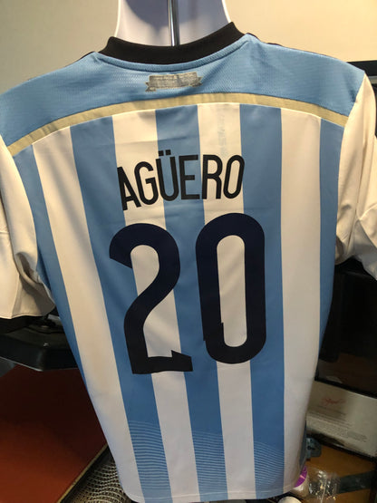Argentina 2014 World Cup Home Shirt, Aguero 20