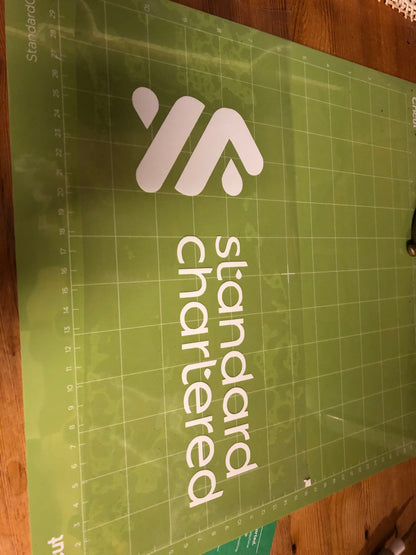 Standard Chartered Vinyl Heat Transfer Football Shirt Sponsor
