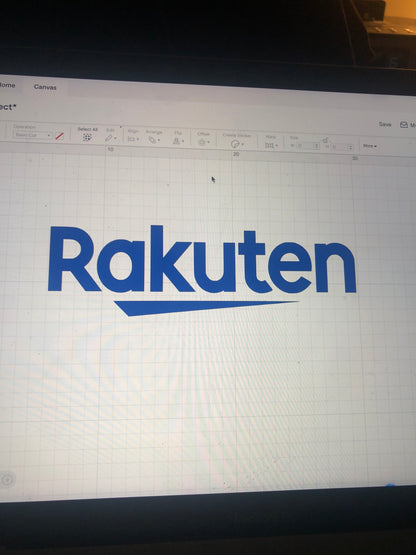 Rakuten Football Shirt Heat Transfer Vinyl Logo