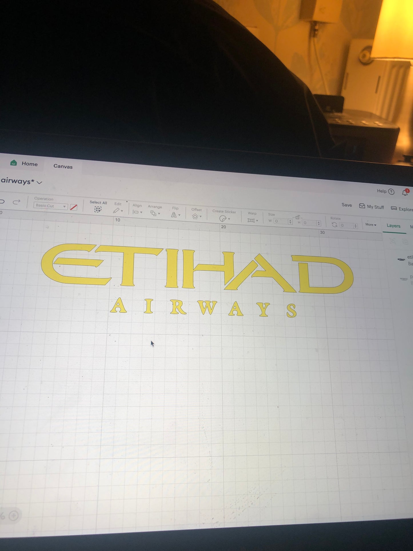 Etihad Airways Football Shirt Vinyl Heat Press Print