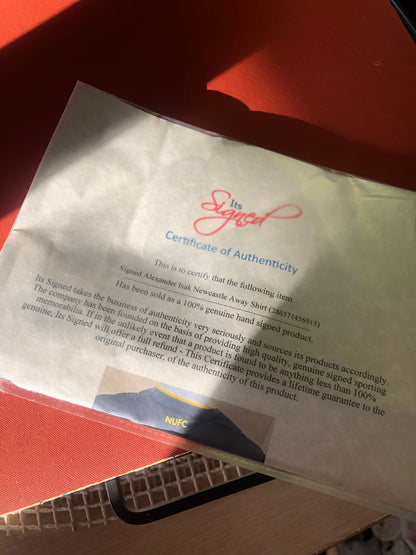 Alexander Isak Signed Newcastle United 2023/24 Third Shirt