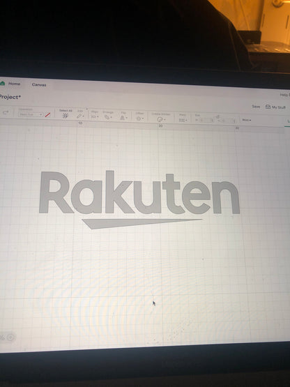 Rakuten Football Shirt Heat Transfer Vinyl Logo
