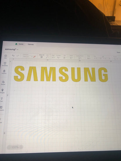 Samsung Football Shirt Vinyl Heat Transfer Logo