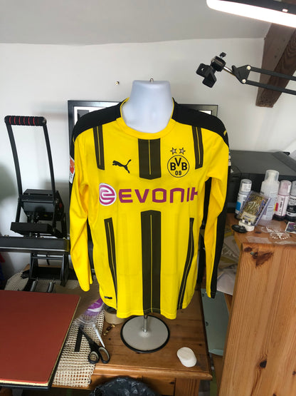 Borussia Dortmund 2016/17 Home Shirt Long Sleeve Aubameyang 17