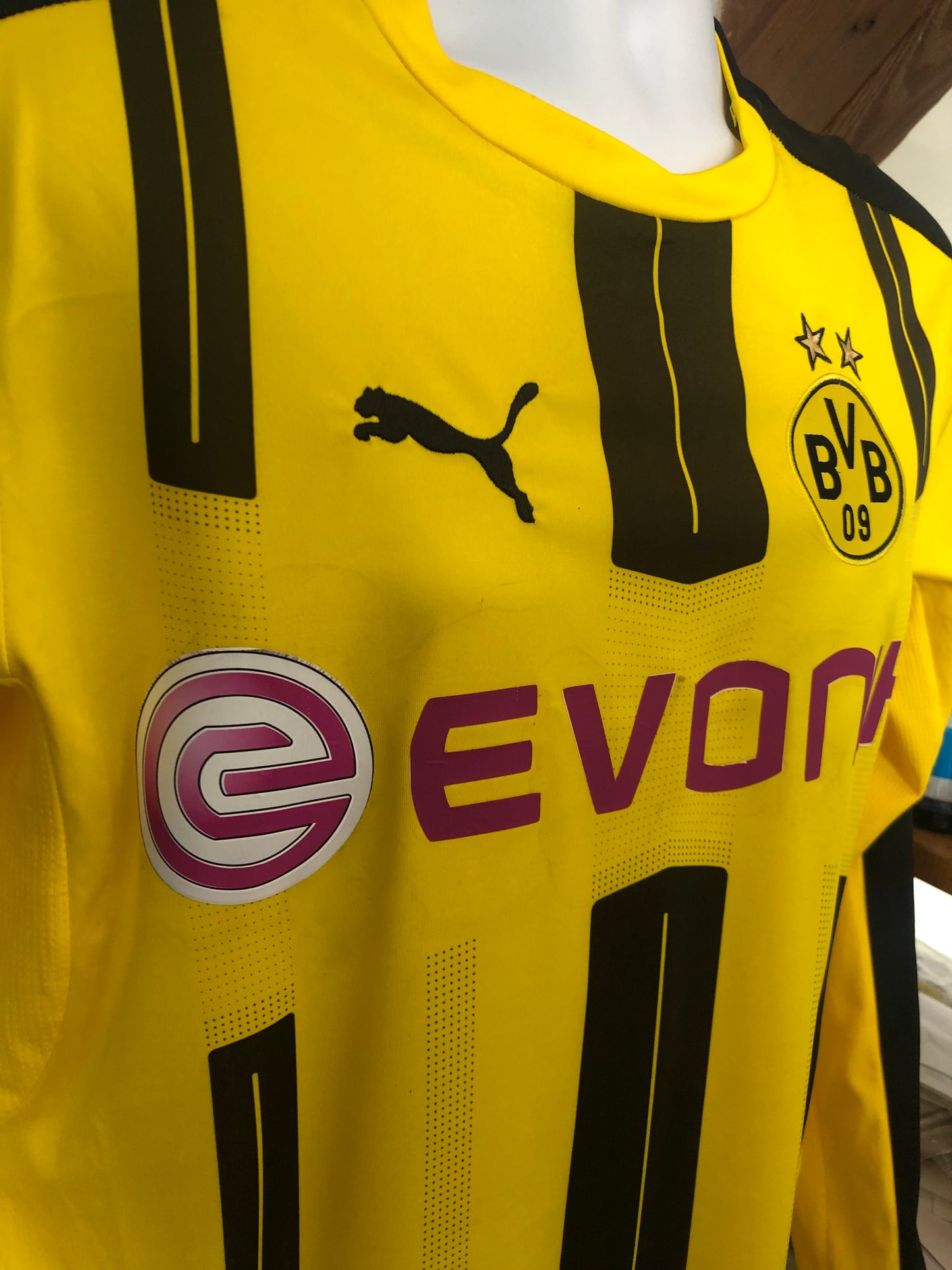 Borussia Dortmund 2016/17 Home Shirt Long Sleeve Aubameyang 17