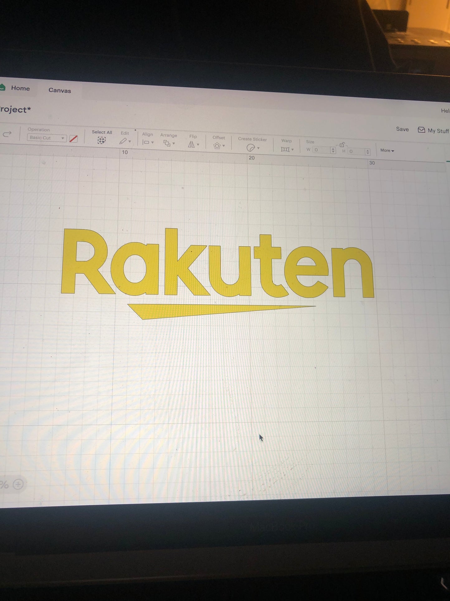 Rakuten Football Shirt Heat Transfer Vinyl Logo