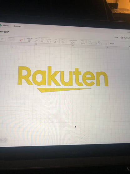 Rakuten Football Shirt Heat Transfer Vinyl Logo