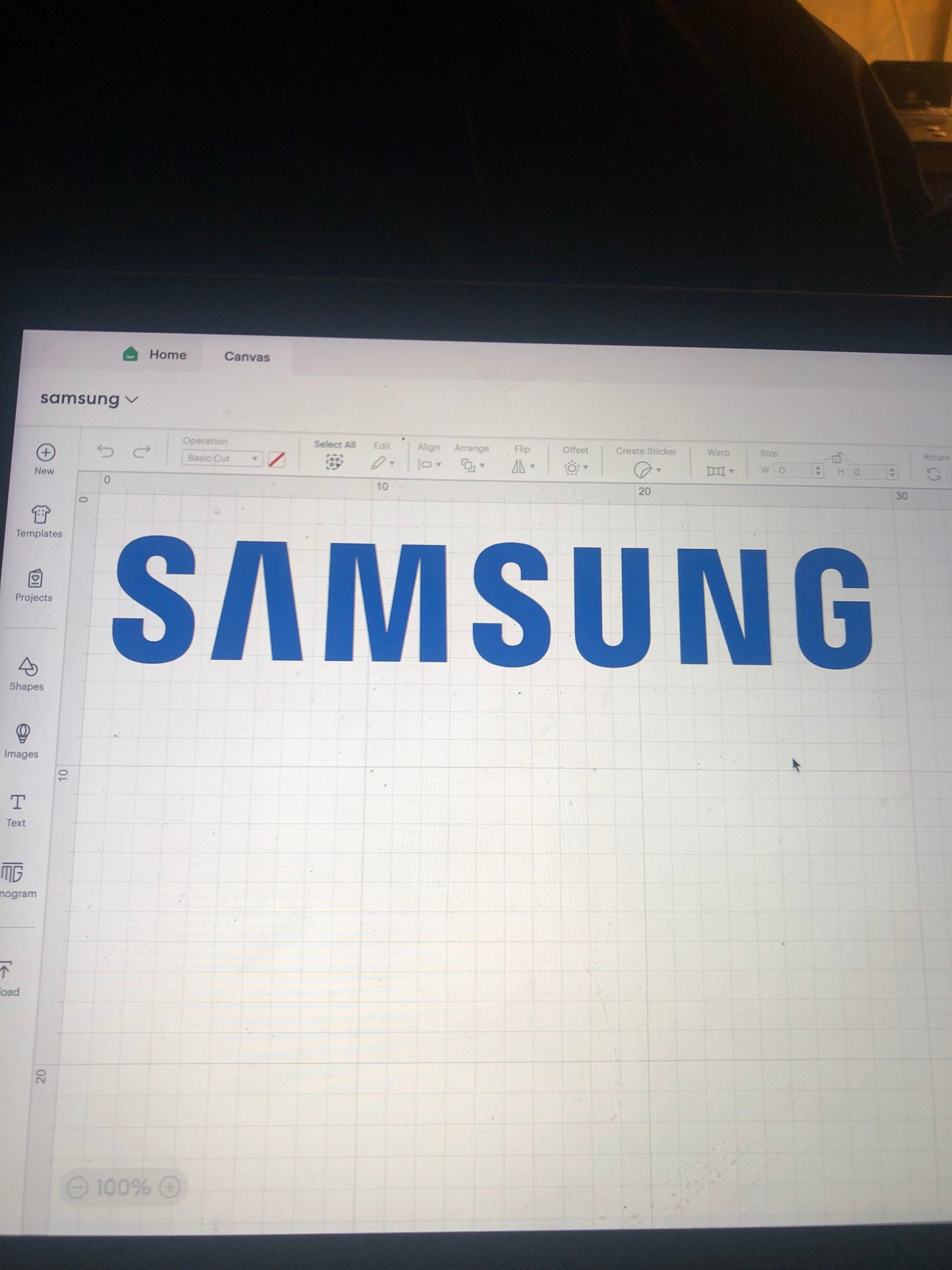 Samsung Football Shirt Vinyl Heat Transfer Logo