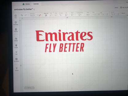 Emirates Fly Better, Heat Transfer Logo Football Shirt