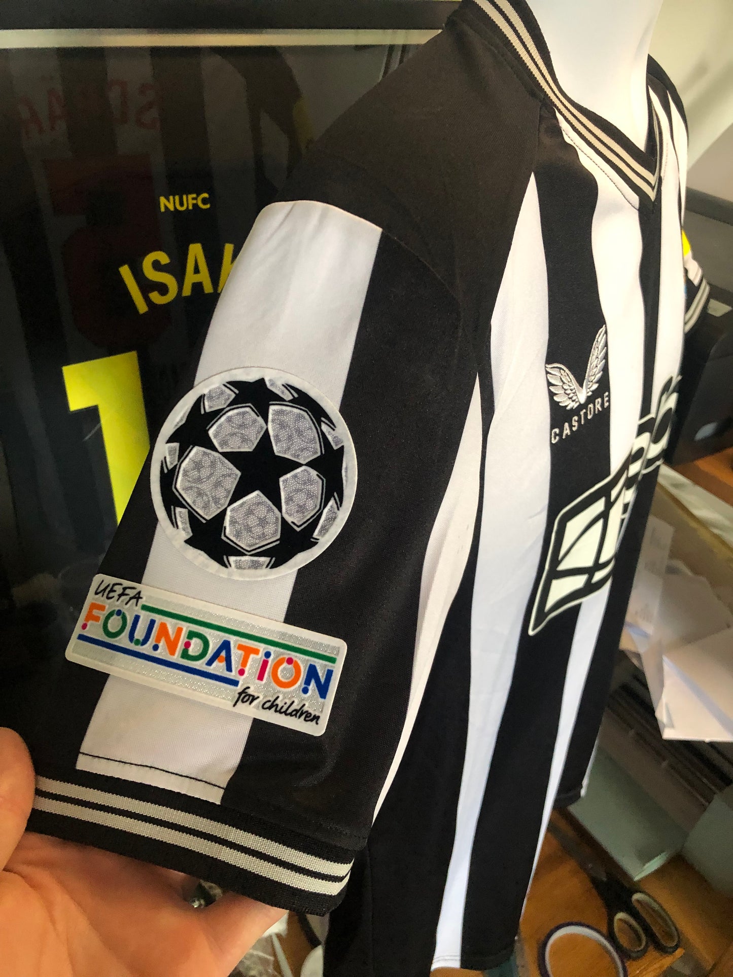 Newcastle United 2023/24 Schar 5 Champions League Home Shirt