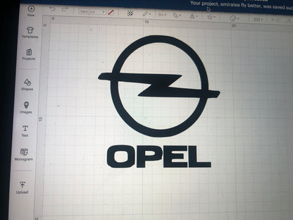 Opel Football Shirt Heat Transfer Logo