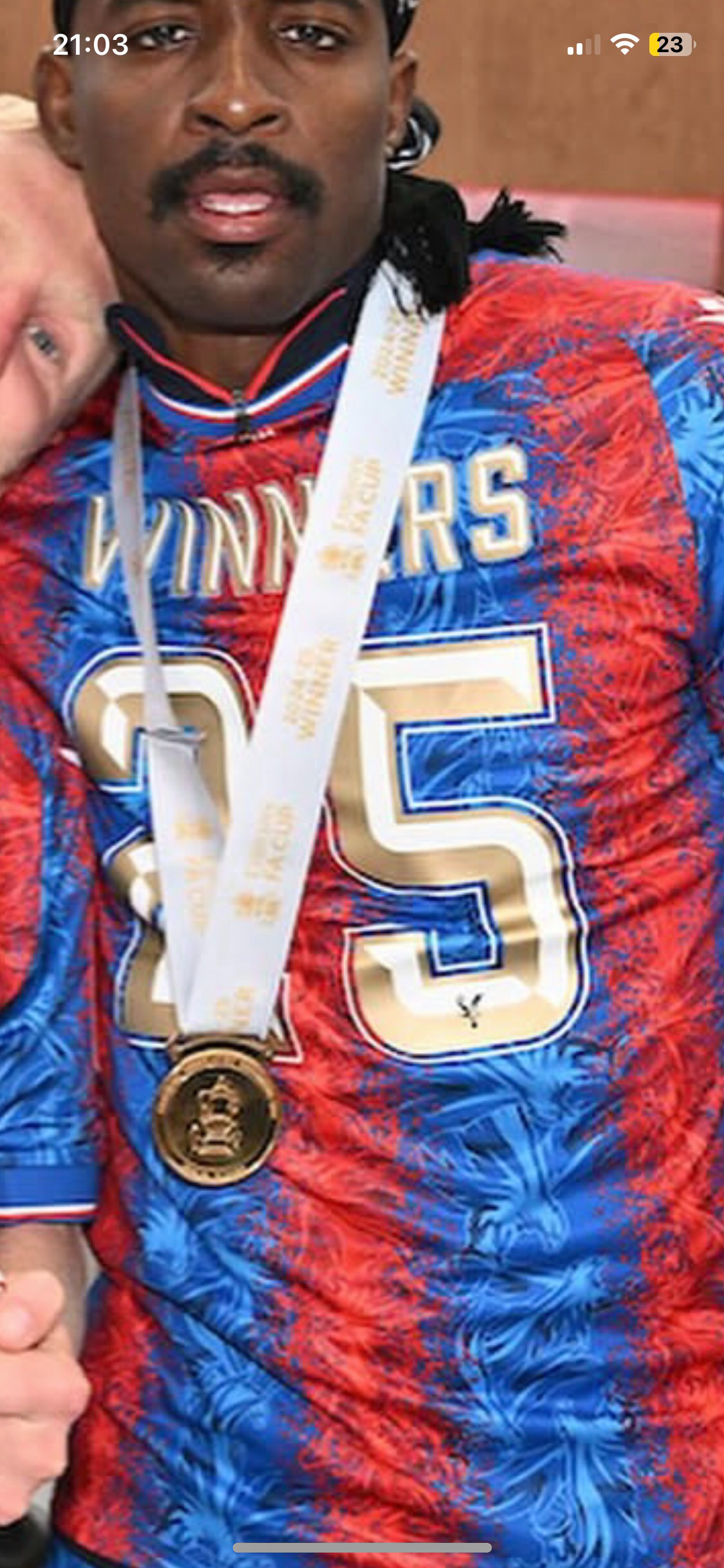 Crystal Palace 2024/25 FA Cup Winners 25 Gold Nameset