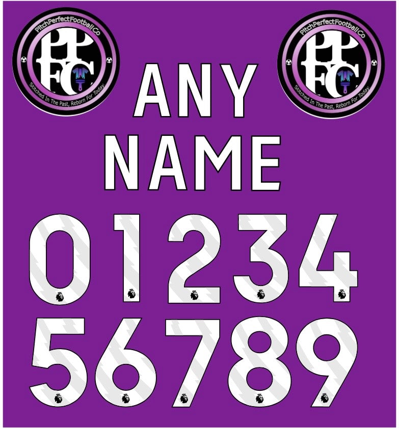 Premier league 2023-2026 Nameset, choose any name, number and colour