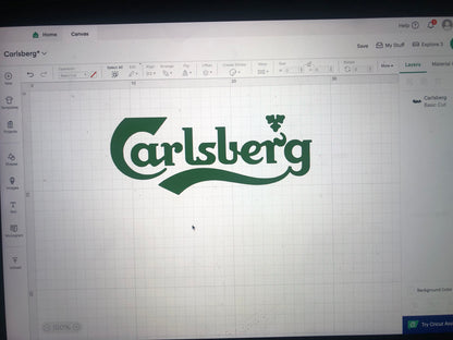 Carlsberg Vinyl Heat Transfer Football Shirt Sponsor
