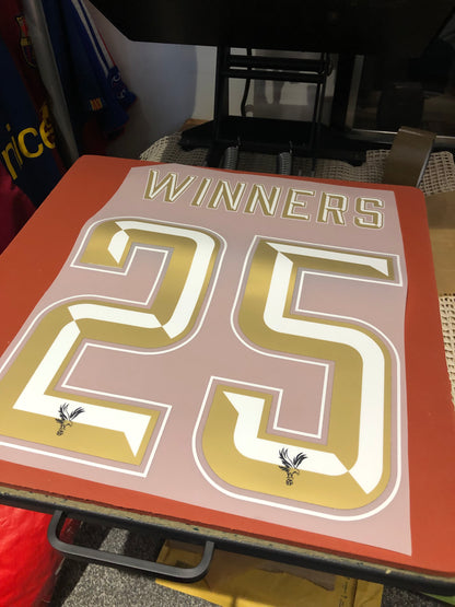 Crystal Palace 2024/25 FA Cup Winners 25 Gold Nameset