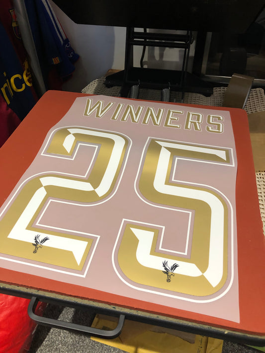 Crystal Palace 2024/25 FA Cup Winners 25 Gold Nameset