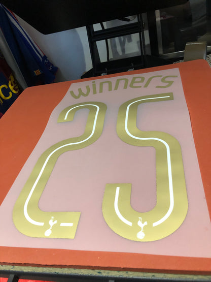 Tottenham Hotspur 2024/25 Winners 25 Gold Nameset