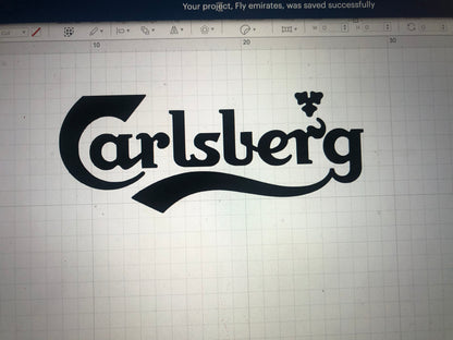 Carlsberg Vinyl Heat Transfer Football Shirt Sponsor