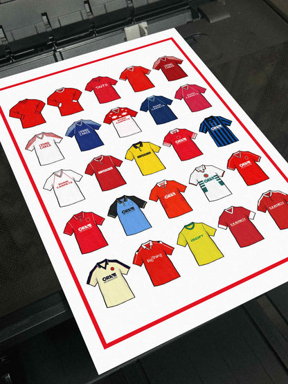 Barnsley Retro Shirts Football Print
