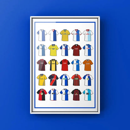 Blackburn Retro Shirts Football Print