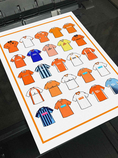 Blackpool Retro Shirts Football Print