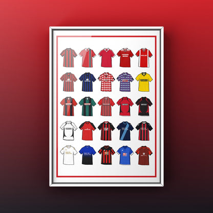 Bournemouth Retro Shirts Football Print