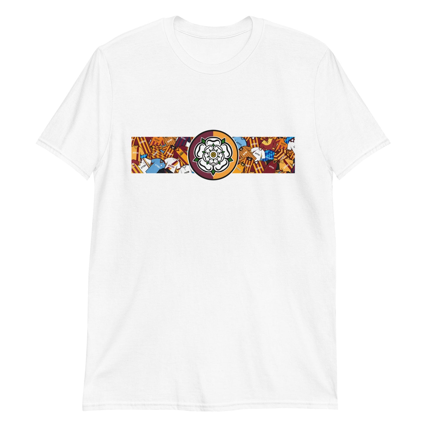 Bradford Yorkshire Rose Retro Football Unisex T-Shirt