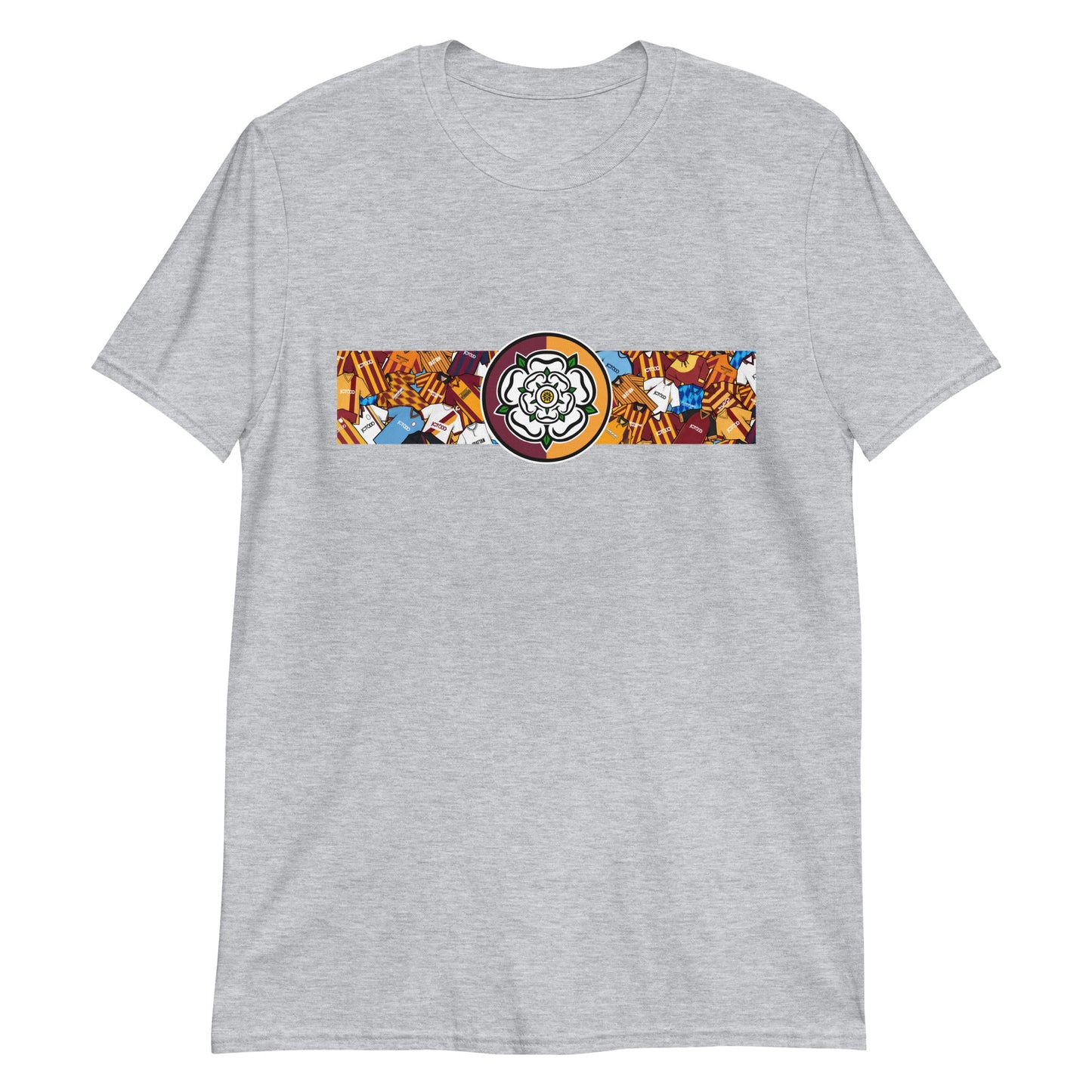 Bradford Yorkshire Rose Retro Football Unisex T-Shirt
