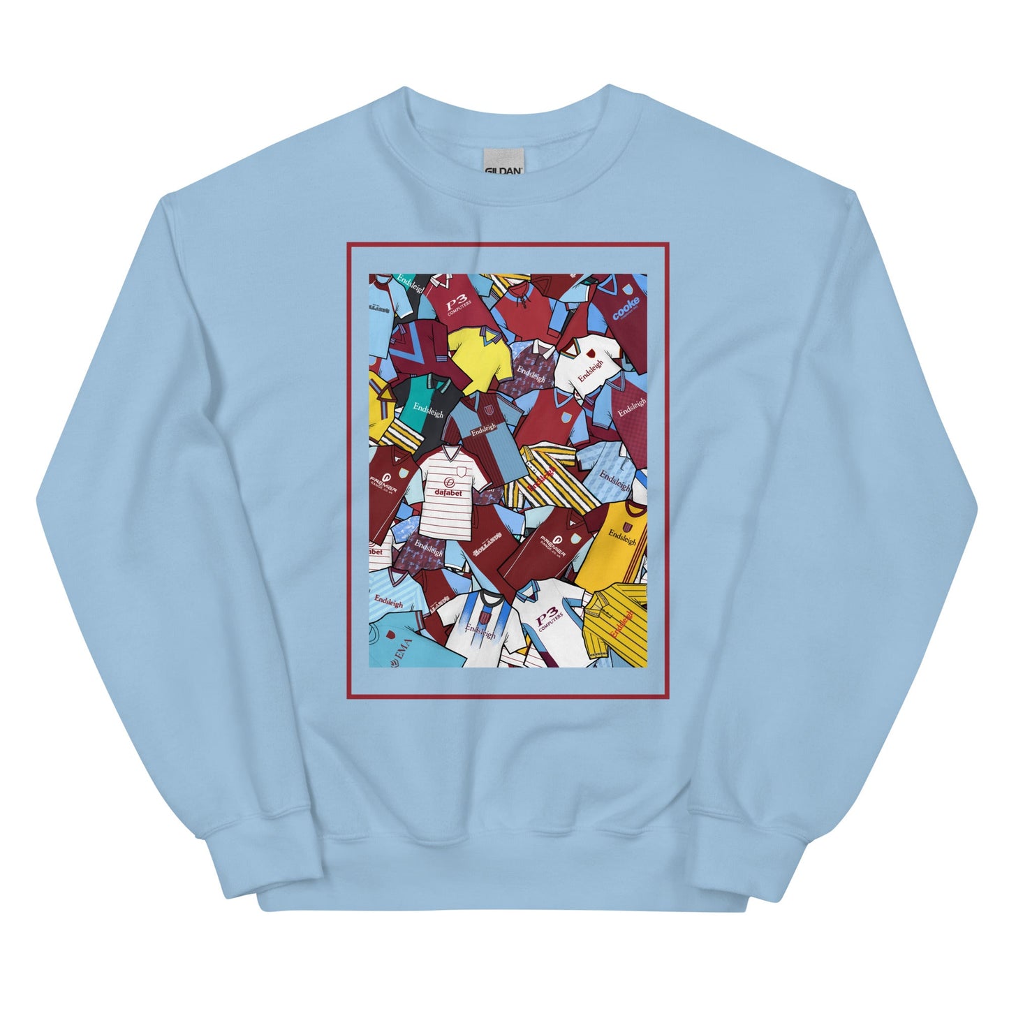 Burnley Classic Shirts Collage Retro Football Unisex Sweatshirt