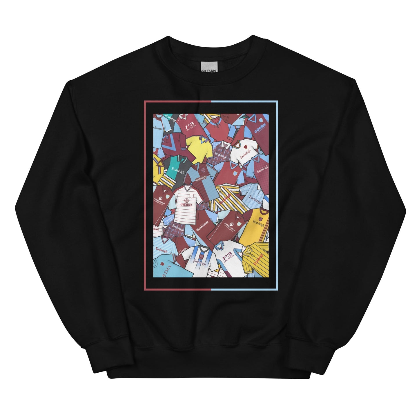 Burnley Classic Shirts Collage Retro Football Unisex Sweatshirt