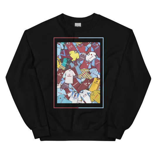 Burnley Classic Shirts Collage Retro Football Unisex Sweatshirt